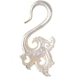 6 Gauge Mother of Pearl Damask Hanger Plug