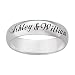 Personalized 5mm. Sterling Silver Band with Message Outside