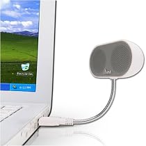 Laptop Speakers - USB, Portable, Compact, Travel Speaker for PC and Mac - B-Flex 2 Hi-Fi Stereo USB Speaker (White)