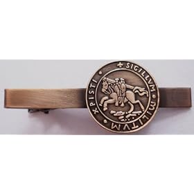Knights Templar Seal Crusaders Solomons Temple Tie Bar Clip