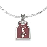 #6 James Jersey Enamel Pendant - NBA Miami Heat NEW
