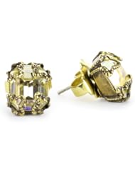 Sorrelli "Mirage" Antique-Inspired Button Gold-Tone Earrings