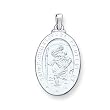 14k White Gold Saint Christopher Medal Pendant