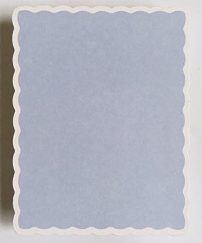 Scalloped Border Blue Baby Shower Invitation