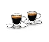 Tchibo Cafissimo Espresso Glastassen 2er, doppelwandig, mundgeblasen