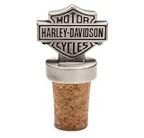 Kitchen & Housewares : Harley Davidson Bar & Shield Wine Stopper--LIMITED EDITION. Sculpted pewter Bar & Shield logo. Measures 1" in diameter x 1 5/8" x 2 3/8". 96972-09V