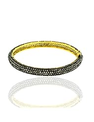 Silver Fashion Bangle Bracelet 14k Yellow Gold Diamond Pave Wholesale Jewelry