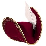 Disney Store Captain Hook Costume Pirate Hat with Feather for Boys (One Size)