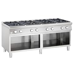 Bartscher 2951081 8 Flammen Gasherd mit offenem Unterbau Serie 900