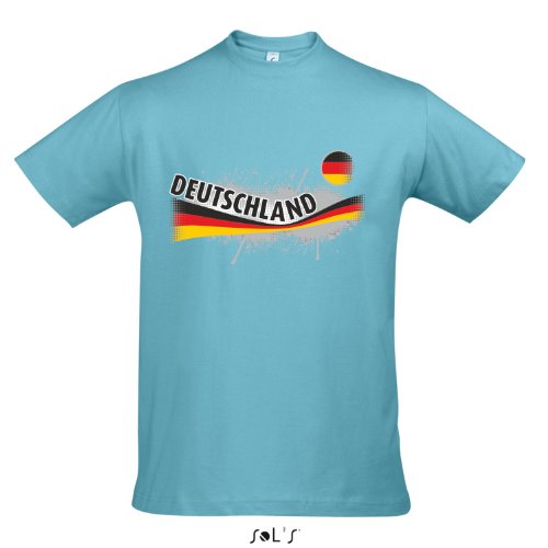 Fanshirt Herren DEUTSCHLAND, Germany Ländershirt EM / WM Trikot S-XXL , Atoll blue , M
