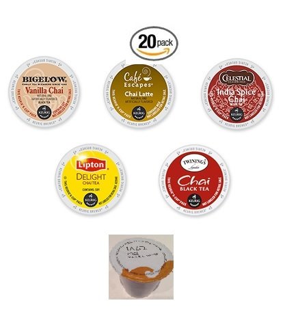 20 Count Variety Chai Tea K Cups For Keurig Brewer 6 Brands