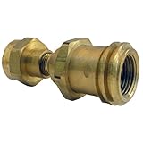 LASCO 17-5425 Female 1-20 Thread by Female QCC-1 Brass Adapter by LASCO