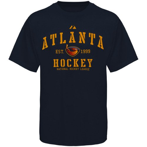Majestic Atlanta Thrashers Navy Blue Ice Classic T-shirt (X-Large)