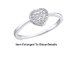 Stunning 10k. Solid Gold Genuine Diamond Heart Ring " Size 7 "