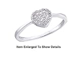 Stunning 10k. Solid Gold Genuine Diamond Heart Ring