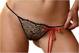 Verdissima High Seduction Sheer Lace Party Mini Thong w/ Guitar Charm