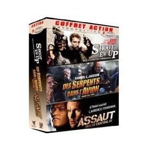 Coffret 3 DVD action : Des serpents dans l'avion / Assaut sur le central 13 / Shoot'em up