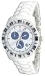 Oniss Men's White Ceramic Sports Chronograph Watch #ON619-M72 (Blue Sub Dials)