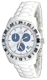 Oniss Men's White Ceramic Sports Chronograph Watch #ON619-M72 (Blue Sub Dials)