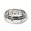 STERLING SILVER RING - Moons and Stars 7mm
