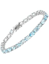 Genuine Morne Rouge (TM) Bracelet. 25.20 Ctw Topaz Sterling Silver Tennis Bracelet - Material/Stone: Topaz. 14.3 grams in weight and 8 inches in length. 100% Satisfaction Guaranteed.