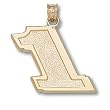 Driver Number 1 Large 7/8" Charm/Pendant -14K/10K, Stainless Steel or Gold Plated