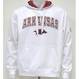 Arkansas Razorbacks White Automatic Pullover Hooded Sweatshirt