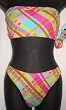 Juniors Bandeau Top Modified Bottom Swimsuit - Multi Plaid