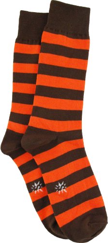 Sock It To Me Orange and Brown Striped Men's 