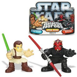 41IK6T7j%2B6L Star Wars Galactic Heroes: Obi Wan Kenobi and Darth Maul Figure 2 Pack