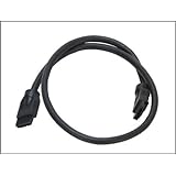 OKGear 18 inch Black Premium SATA III Round Cable 6GB/s Straight to Straight w/latch, Black