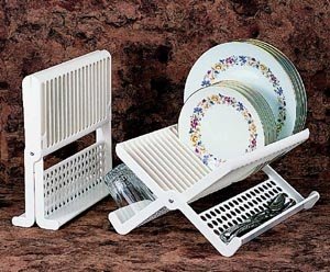 Gourmac Folding Dish Rack- White 3328 WH