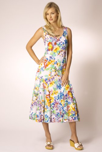 Per Una Pure Cotton Floral Bouquet Dress