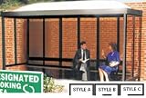 Smoker Shelter Doom Roof Four Sided With Left And Right Front Opening 10'X 5'