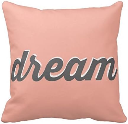 Peach Dream Typography Pillow Case Cars Pillow Cover