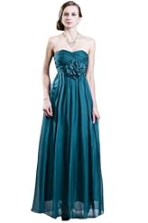 Sexy Strapless Sweetheart Chiffon/Tulle/Knit Full Length Evening Dress/Wedding Dress/Maxi Dress 