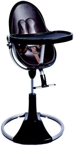 bloom Black Fresco Chrome High Chair in Henna Brown