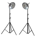 Ex-Pro Photo Professional Maxi Pro Day Light Set Continuous Lighting Kit for Photo Tents for White back photography with stands. 240v, 25w TRUE WHITE 6400K Light Kit suitable for all light tents 50cm - 200cm (Large). Adjustable lights from 68cm through to 186cm in height.