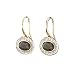 14K Yellow Gold 0.12 ct. Diamond and 2 1/3 ct. Oval Shaped Smoky Topaz Fashion Earrings