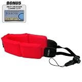 Floating Foam Camera Strap (Red) For The Canon WP-DC17 (SD870), WP-DC15 (SD850), WP-DC9 (SD800), WP-DC24 (SD790), WP-DC31 (SD780) Waterproof (housing) Cases
