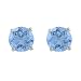 Sterling Silver Genuine Blue Topaz 6mm Round Stud Earring