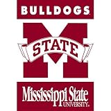(28x40) NCAA Mississippi State Bulldogs 2-Sided House Banner Flag Wall Scroll