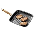 Premier Housewares 9 x 29 x 29 cm Grill Pan with Wooden Handle