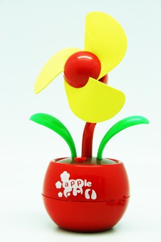 Mini Apple flower USB Desk Fan in Red
