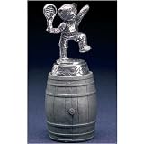 Review Sterling & Classic  / Tennis Teddy Bear Polished English Pewter Bottle Stopper