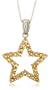 10k Yellow Gold, November Birthstone, Citrine Star Pendant, 18"