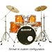 Accent CS Elite 5 Piece Fusion Drum Set with Hardware