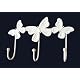 Ivory 3 way butterfly coat hook