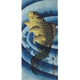 Carp Swimming Upwards, by Katsushika Taito II (Print On Demand)