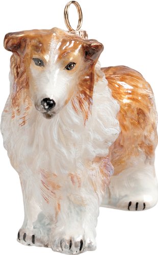 The Pet Set Blown European Glass Dog Ornament by Joy To The World Collectibles – Tan White Rough Collie The Pet Set Blown European Glass Dog Ornament by Joy To The World Collectibles – Tan White Rough Collie